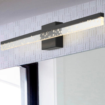 Mario Modern Contemporary 360-Degree Rotatable Iron/Seeded Acrylic Integrated LED Vanity Light